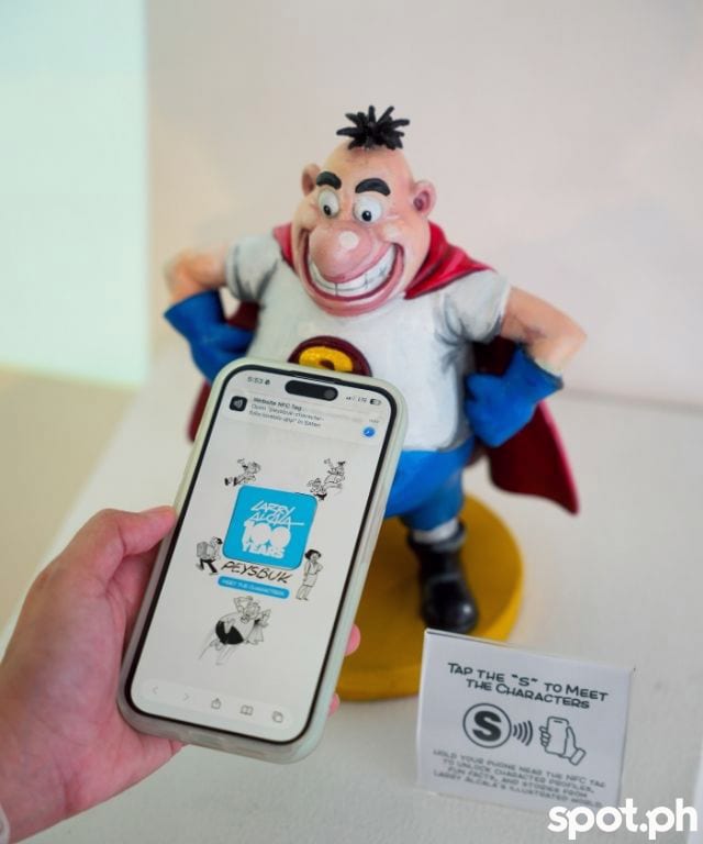 With the NFC-tagged figure of Siopawman, visitors can access more information about Larry Alcala’s most iconic characters through their smartphones